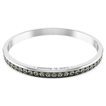 Connexus バングル, ラウンドカット, `Love is around`, ブラック, ロジウム・プレーティング | Swarovski